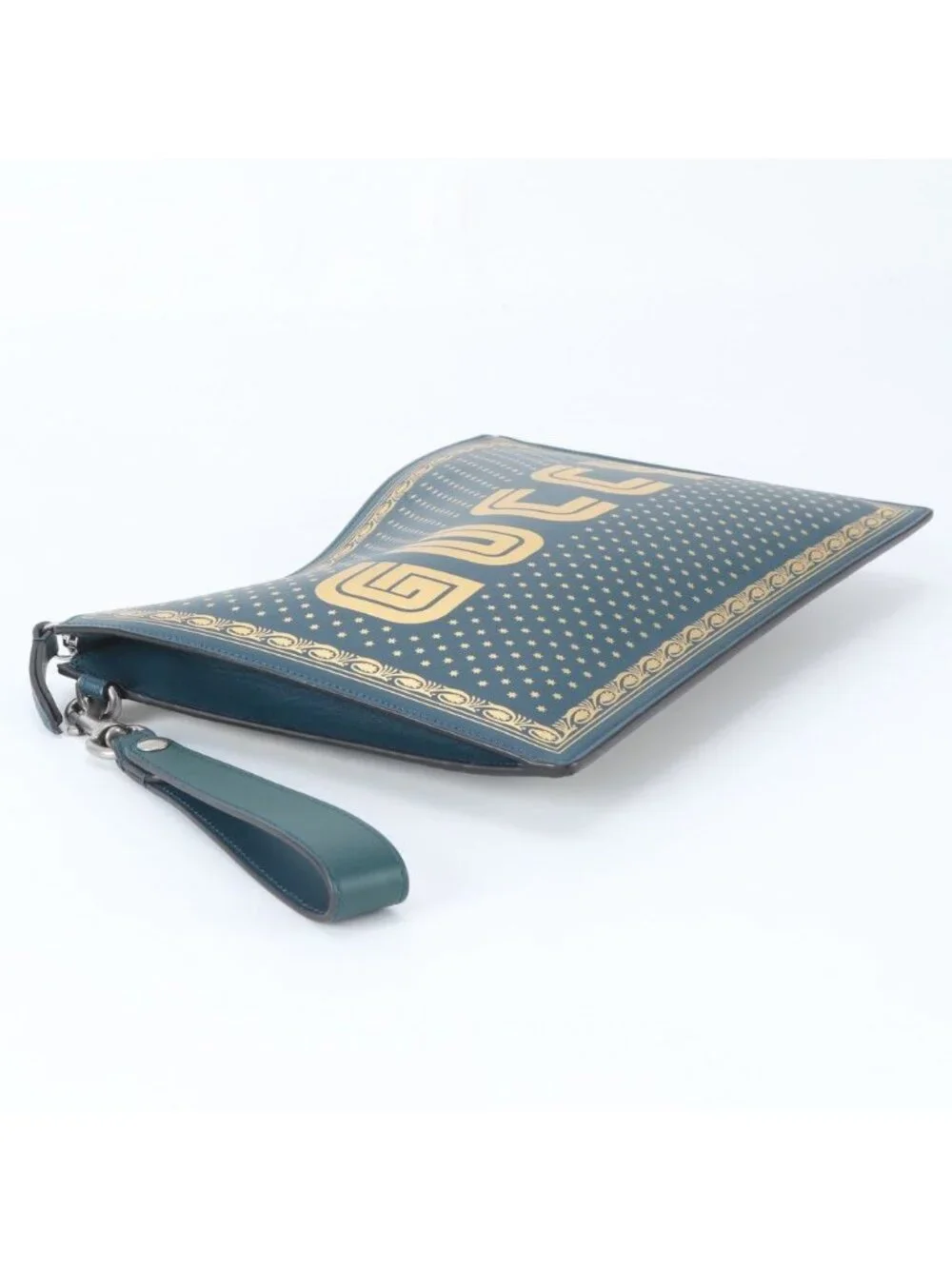 Gucci Sega Collaboration Guccy Print Leather Business Clutch